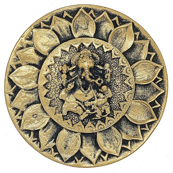 Incensario Porta Incenso Prato 10Cm Ganesha