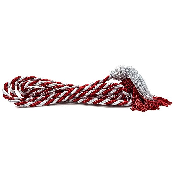 Fiel Cordão De São Francisco Vermelho/Branco 2M C/ Tassel