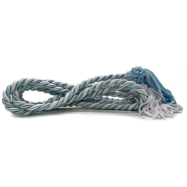 Fiel Cordão De São Francisco Azul Claro/Branco 2M C/ Tassel