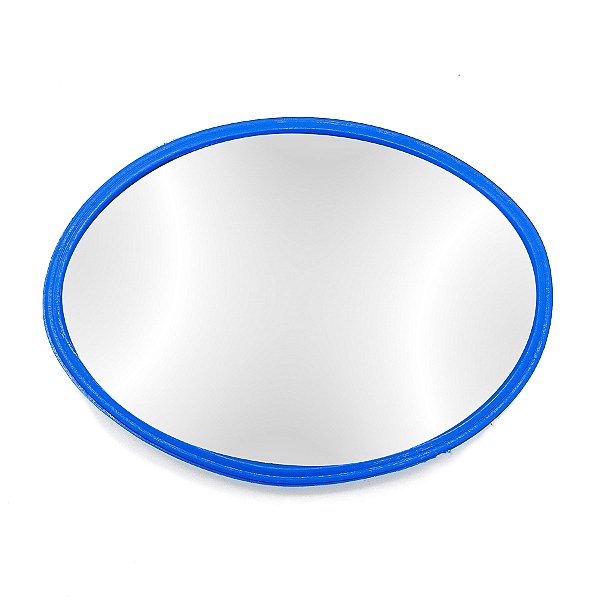Espelho Oval Azul P/ Oferenda Pequeno De Bolso