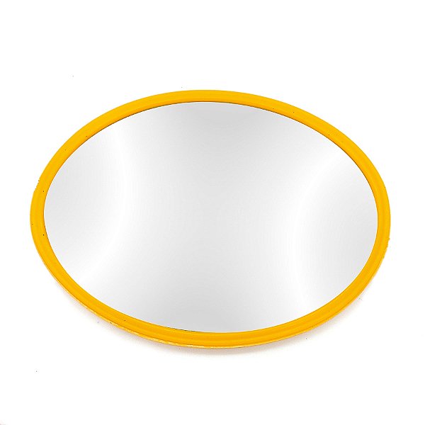 Espelho Oval Amarelo P/ Oferenda Pequeno De Bolso