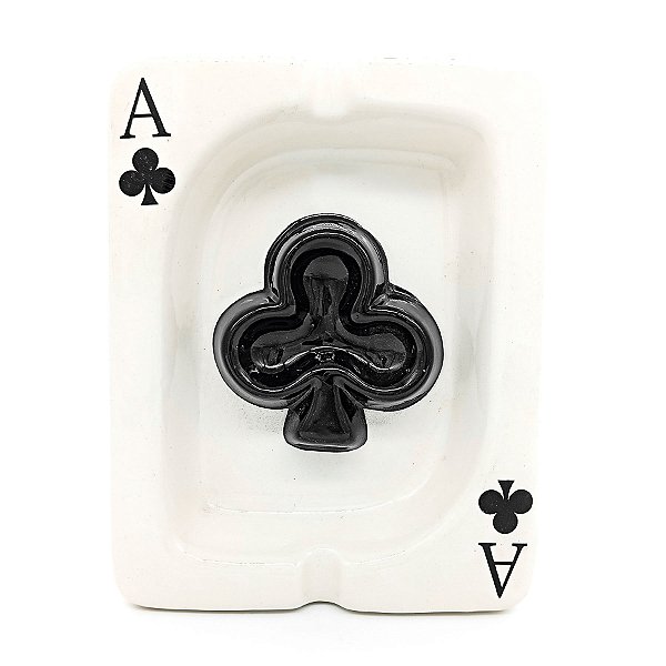 Cinzeiro Baralho Carta Ás De Paus Malandragem Em Ceramica