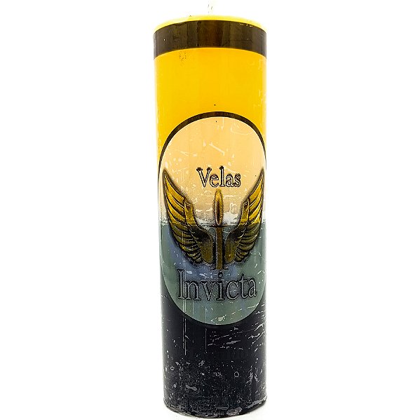 Vela De 7 Dias 44Mm Parafina Amarela/Preta Unidade Invicta