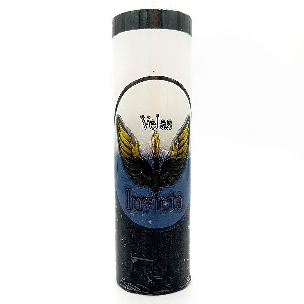 Vela De 7 Dias 44Mm Parafina Branca/Preta Unidade Invicta