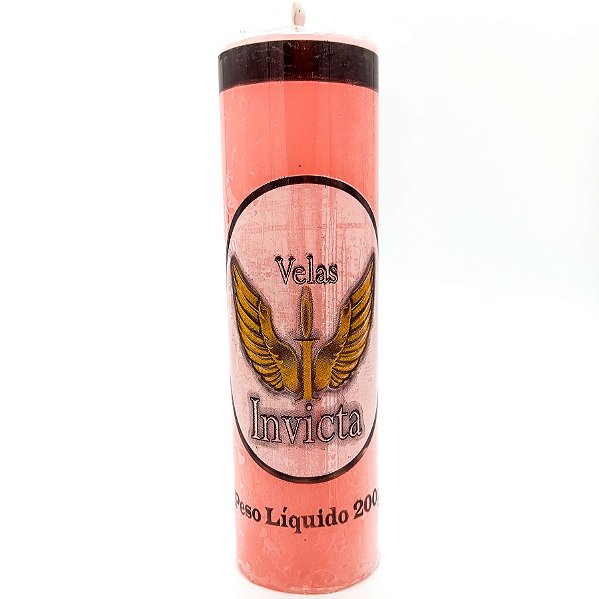 Vela De 7 Dias 44Mm Parafina Rosa Unidade Invicta