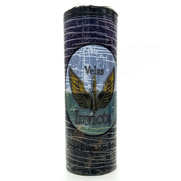 Vela De 7 Dias 50Mm Parafina Roxa/Preta Unidade Invicta