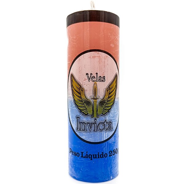 Vela De 7 Dias 50Mm Parafina Rosa/Azul Unidade Invicta
