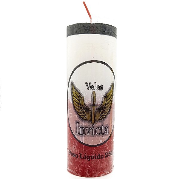 Vela De 7 Dias 50Mm Parafina Branca/Vermelha Unidade Invicta
