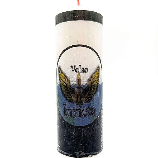 Vela De 7 Dias 50Mm Parafina Branca/Preta Unidade Invicta