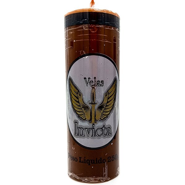 Vela De 7 Dias 50Mm Parafina Marrom Unidade Invicta