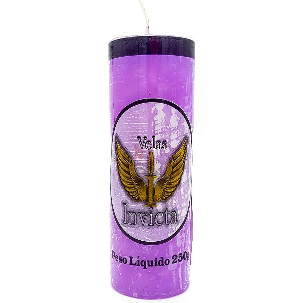 Vela De 7 Dias 50Mm Parafina Lilás Unidade Invicta