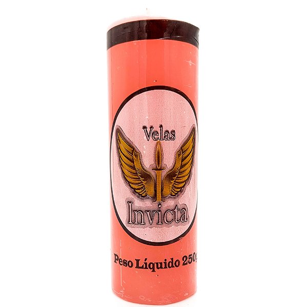 Vela De 7 Dias 50Mm Parafina Rosa Unidade Invicta