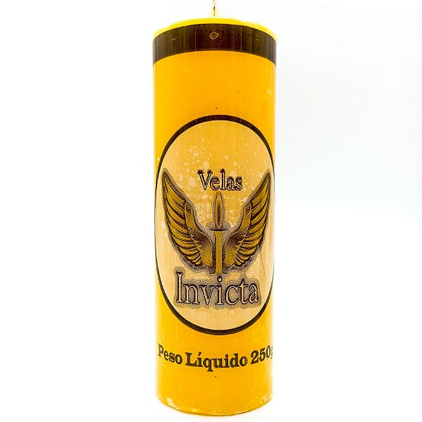 Vela De 7 Dias 50Mm Parafina Amarela Unidade Invicta