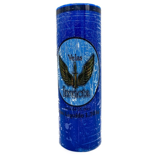 Vela Devocional 21 Dias Parafina Azul Marinho Unidade Invicta