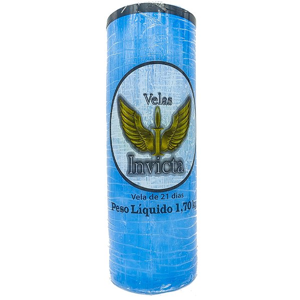 Vela Devocional 21 Dias Parafina Azul Unidade Invicta