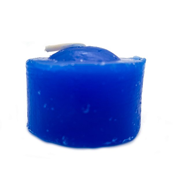 Vela Rechaud Azul Marinho Pequena Lamparina Refil Recho