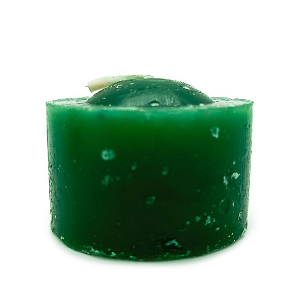 Vela Rechaud Verde Pequena Lamparina Refil Recho
