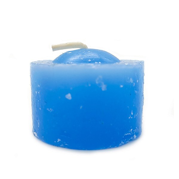 Vela Rechaud Azul Pequena Lamparina Refil Recho
