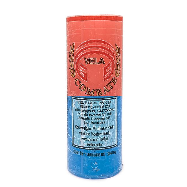 Vela De 7 Dias 50Mm Parafina Rosa/Azul Unidade Combate