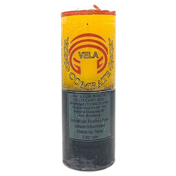 Vela De 7 Dias 50Mm Parafina Amarela/Preta Unidade Combate