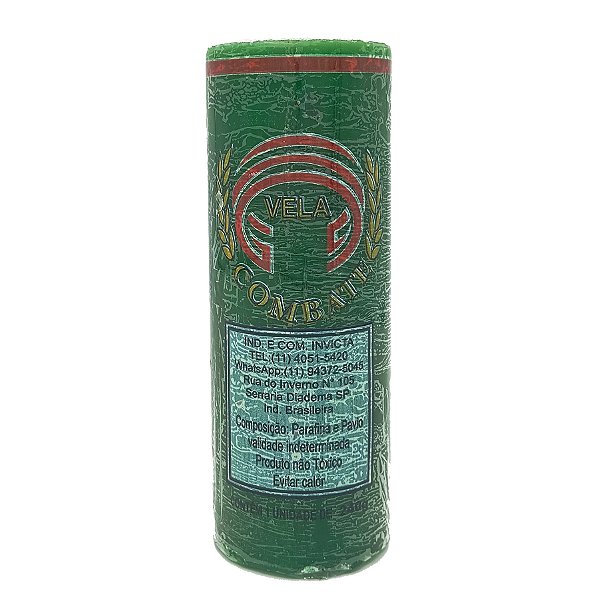 Vela De 7 Dias 50Mm Parafina Verde Unidade Combate