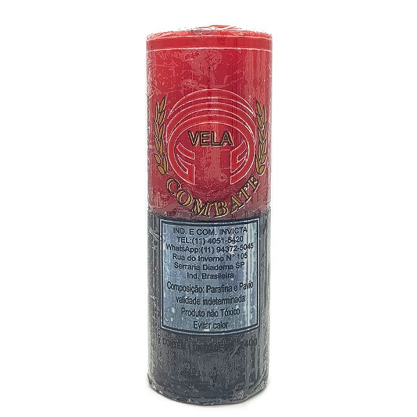 Vela De 7 Dias 50Mm Parafina Vermelha/Preta Unidade Combate
