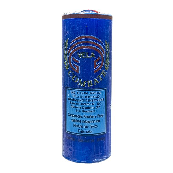 Vela De 7 Dias 50Mm Parafina Azul Marinho Unidade Combate
