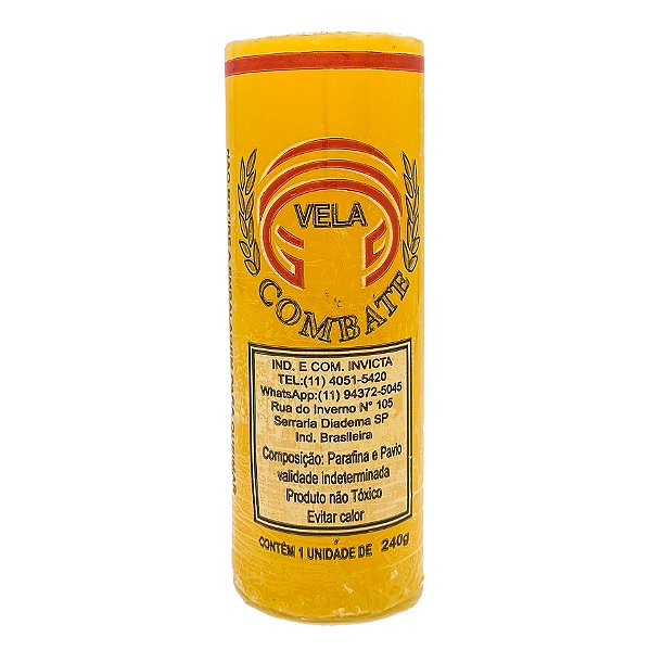 Vela De 7 Dias 50Mm Parafina Amarela Unidade Combate