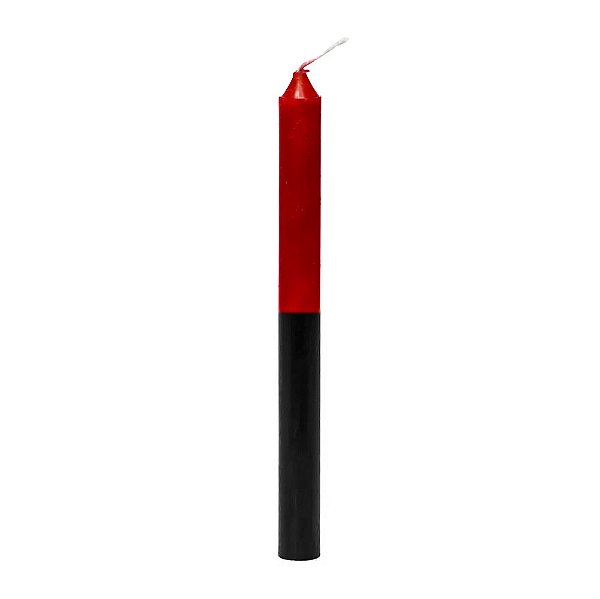 Vela Grande 12H De Parafina Unidade Vermelho/Preto