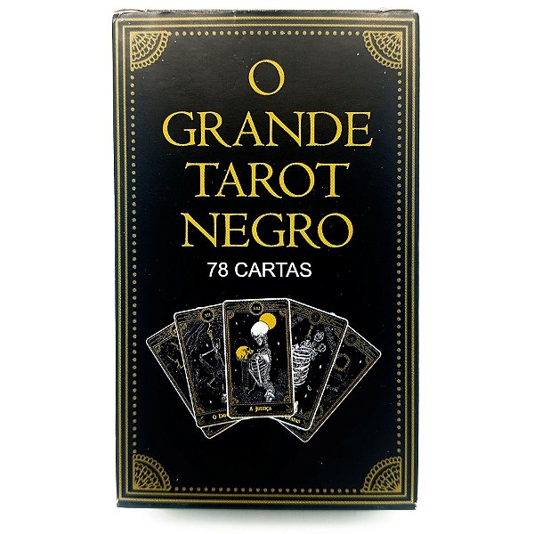 Baralho O Grande Tarot Negro Com 78 Cartas + Manual