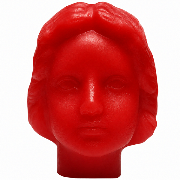 Vela De Magia Cabeça Feminina Vermelho