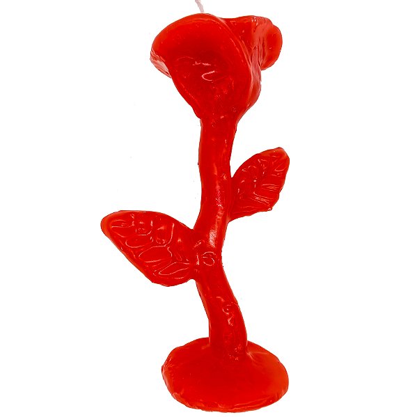 Vela De Magia Rosa Flor Vermelho