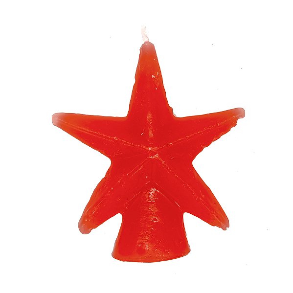 Vela De Magia Estrela Cinco Pontas Vermelho