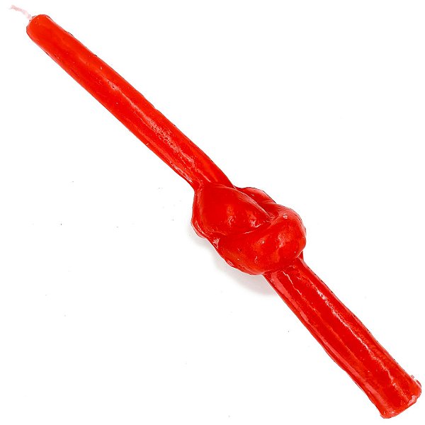Vela De Magia Nó Amarrado Vermelho