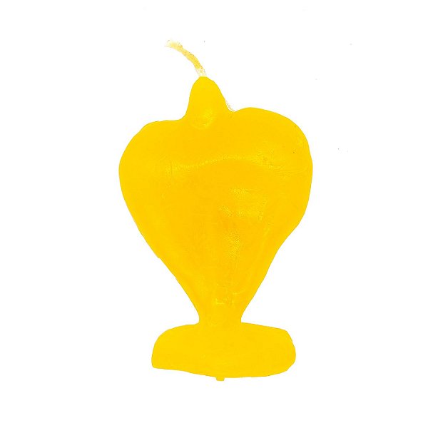 Vela De Magia Coração Amarelo