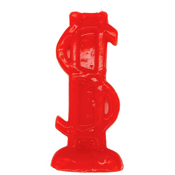 Vela De Magia Cifrão $ Dinheiro Vermelho