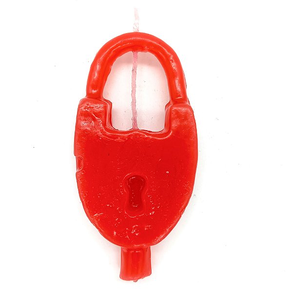 Vela De Magia Cadeado Vermelho