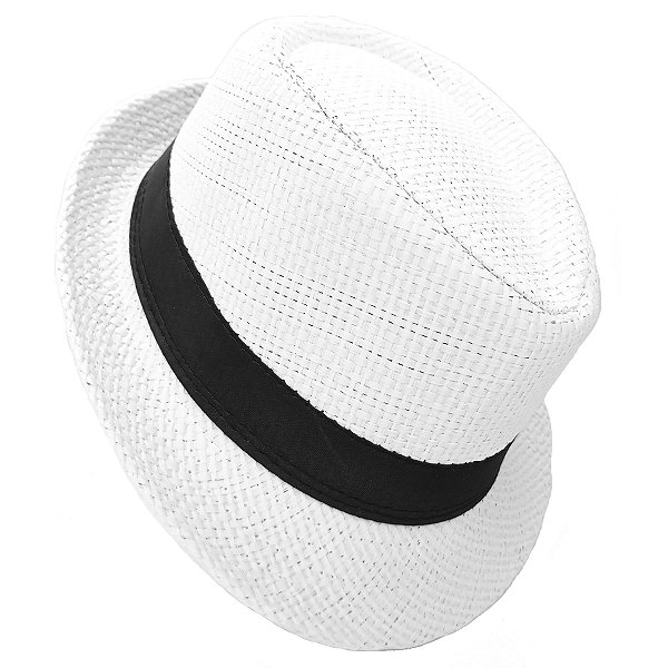 Chapéu Panamá Zé Pelintra Carioca Off White Faixa Preta