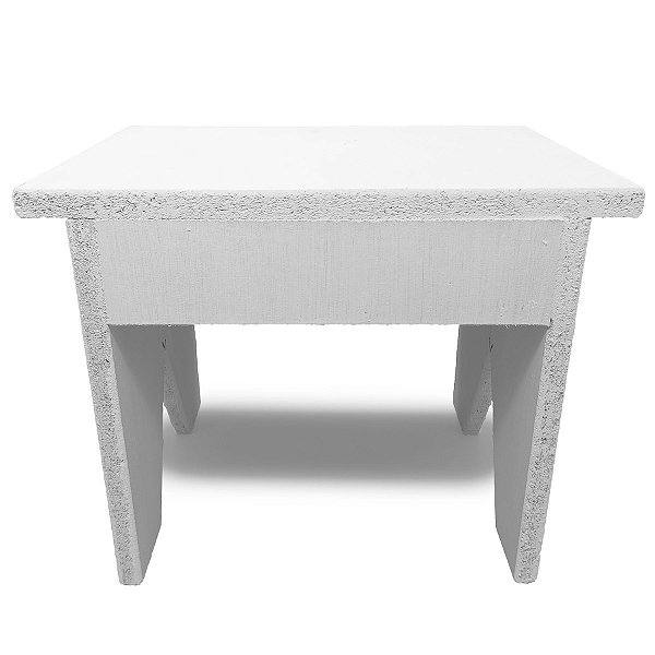 Banco P/ Preto Velho Simples Branco Mdf/Mdp