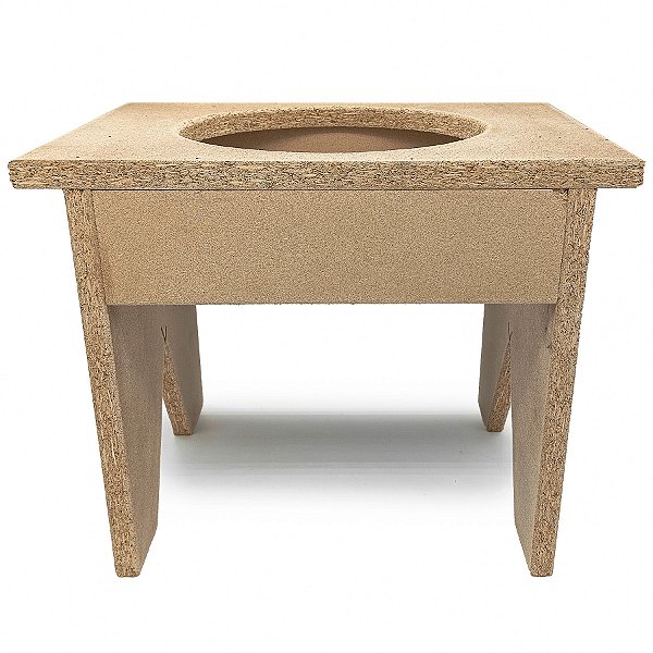 Suporte Banco Atabaque 1 Furo Mdf/Mdp Simples