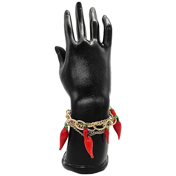 Pulseira Com Pimentas Para Proteção E Prosperidade