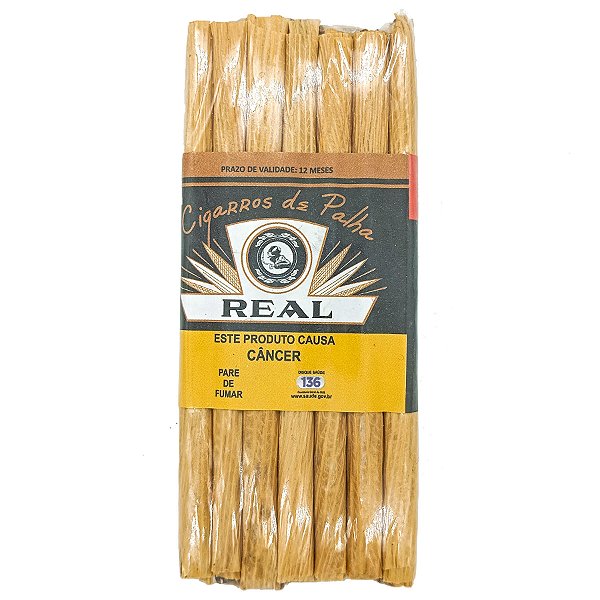 Cigarro De Palha Real Palheiro 10Cm Pacote Maço 20Un