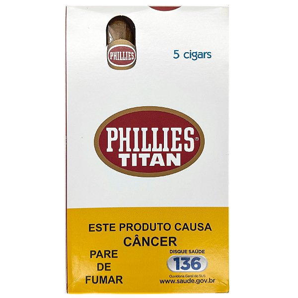 Charuto Phillies Titan Caixa 5Un Natural
