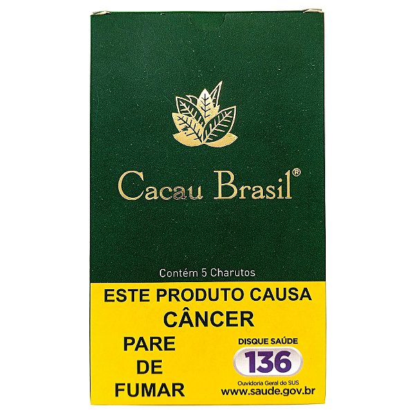 Charuto Cacau Brasil Caixa 5Un Verde Tradicional