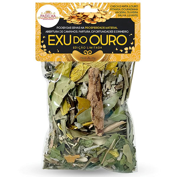 Banho Erva Seca Premium 25G Exú Do Ouro
