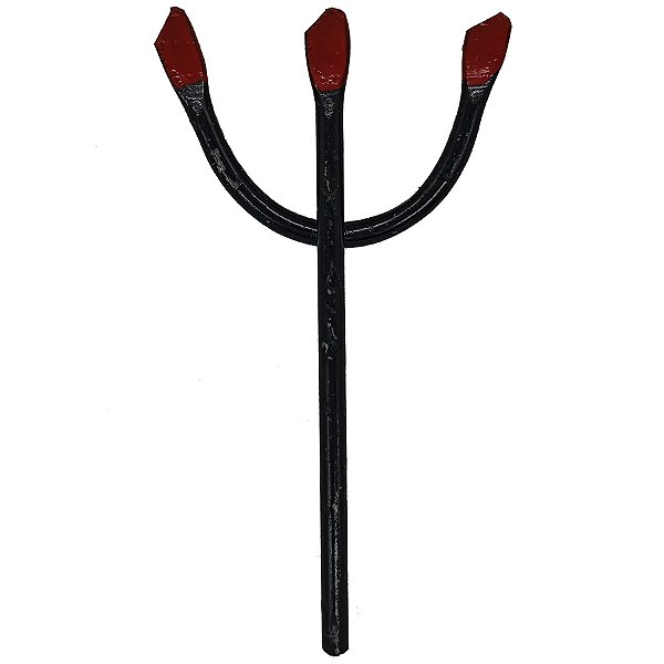 Garfo Tridente Preto Pombogira Receptivo 9Cm Ferro Ferragem