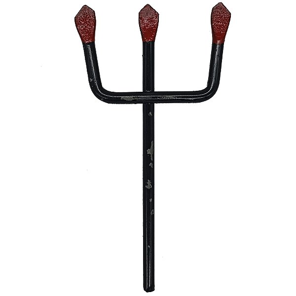 Garfo Tridente Preto Exú Ativo 9Cm Ferro Ferragem