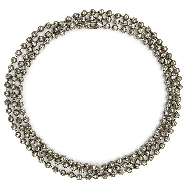 Corrente Guia Colar De Aço Inox Gargantilha Bolinhas 3Mm