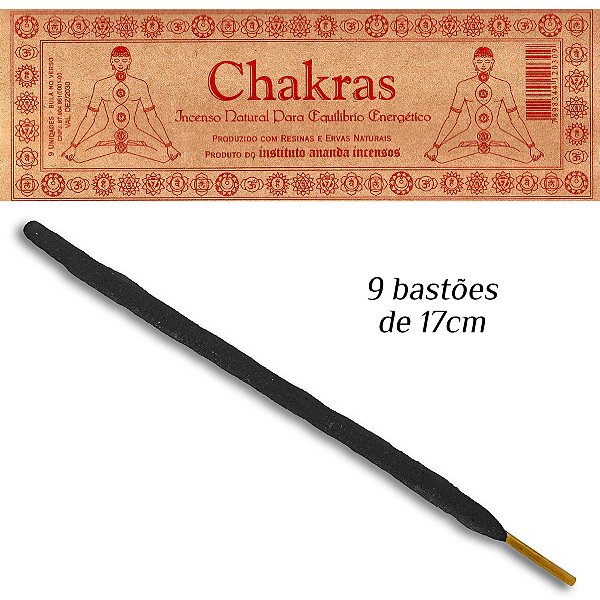 Incenso Natural Ananda Chakras P/ Equilibrio Energético