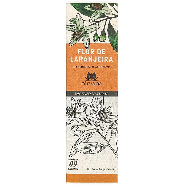 Incenso Natural Nirvana Flor De Laranja Harmoniza O Ambiente
